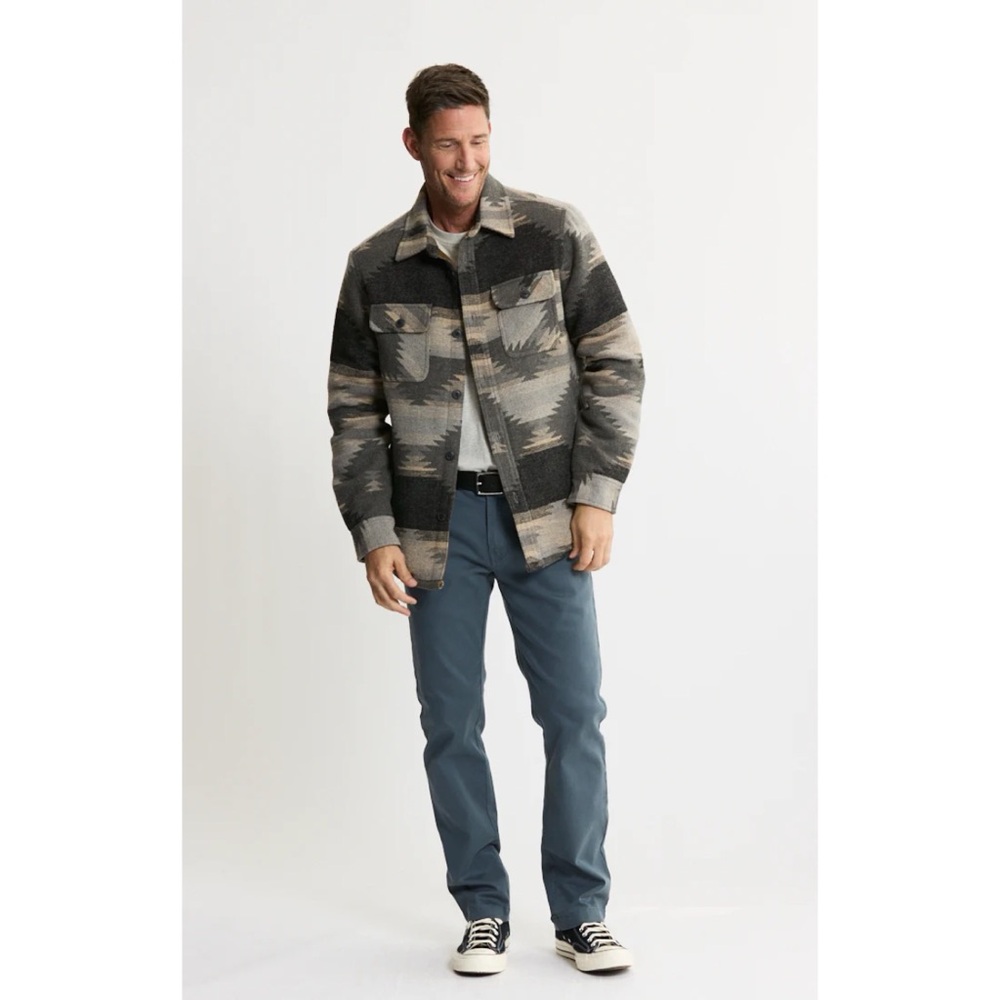 Jachs New York Multicolor Geometric/Aztec-Inspired Sherpa Lined Jacket, Medium